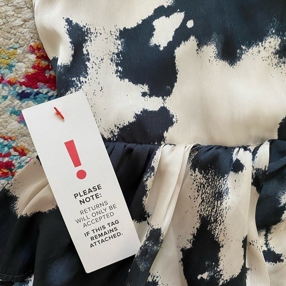 Bardot New Women’s Size 6 Small Tie Dye Print Ruffle Mini Dress with Belt NWT - Picture 5 of 10